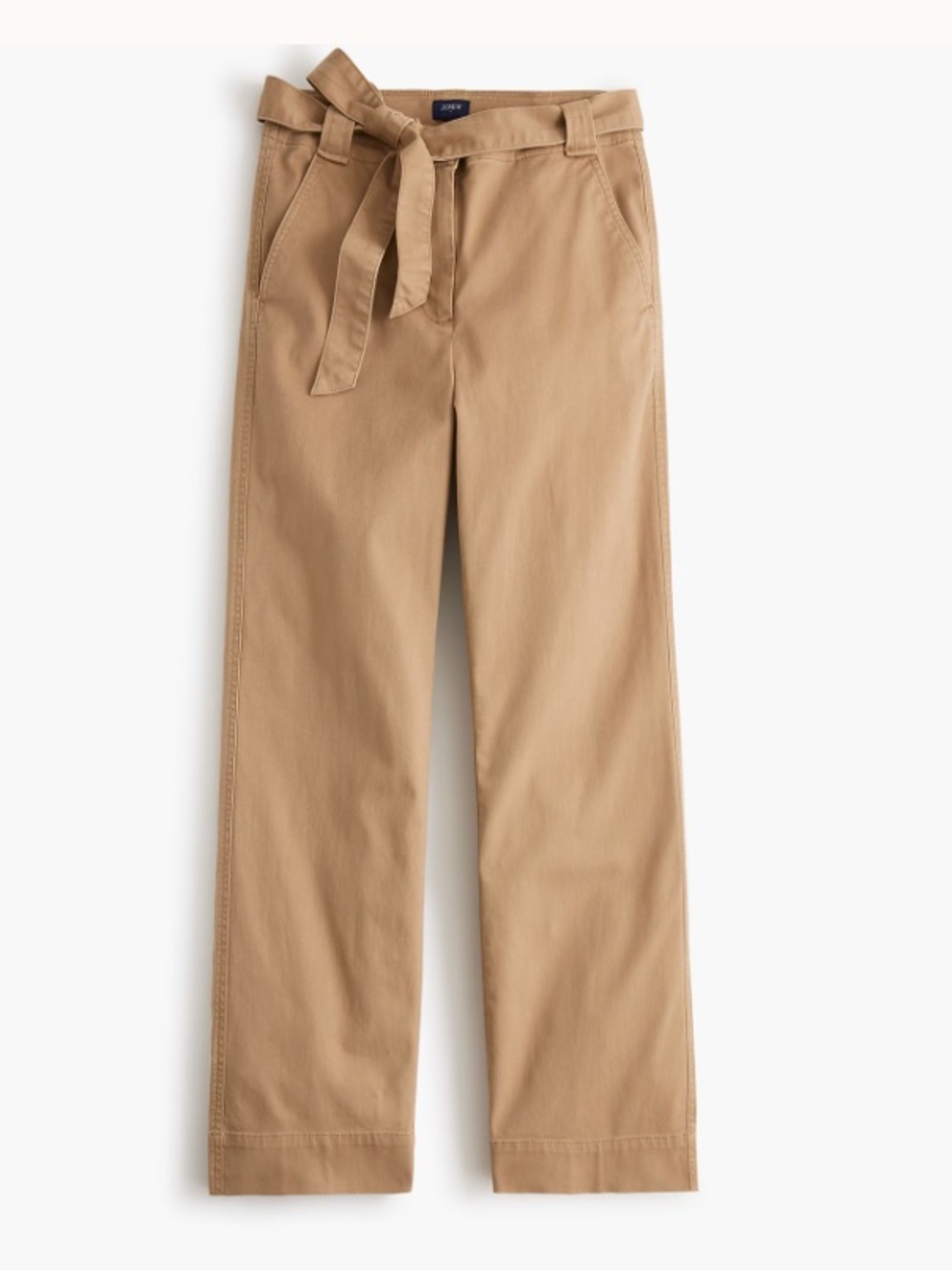 J crew Twill wide-leg tie-waist chino pant
